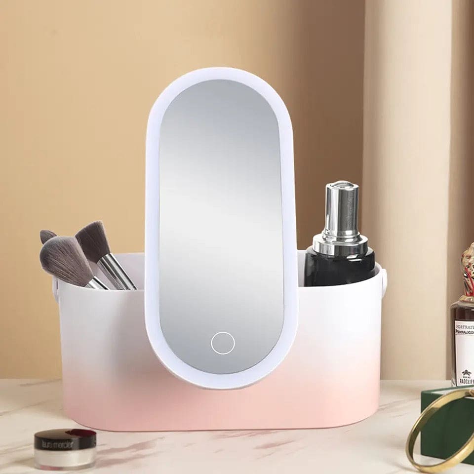 Touch Light Storage Makeup Case, Makeup Organizer Box with LED Light Mirror, Multipurpose Travel Makeup Organizer, Portable Travel Makeup Organizer, Box Mirror Cosmetics Organizer Touch Light Storage Makeup Case, Makeup Organizer Box with LED Light Mirror, Multipurpose Travel Makeup Organizer, Portable Travel Makeup Organizer, Box Mirror Cosmetics Organizer